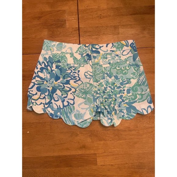 Lily Pulitzer the buttercup short womens size 2 Pinch Of Buttercup Blue - Picture 2 of 7